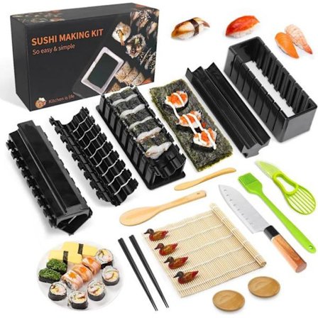 Sushi Maskinsett Komplett DIY Sett 21 Deler Flere Farger