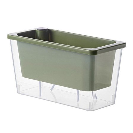 Balkong Grönsaks Kruka Planter Självbevattnande Blomkruka för Inomhus Trädgårdsarbete Grön