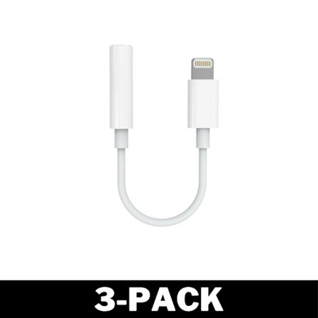 Lightning till AUX Adapter - Mikrofonkompatibel - Vit