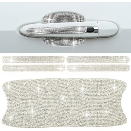 8 stk. Rhinestone Bil Dørhåndtag Klistermærker - Bling Eksteriør Biltilbehør