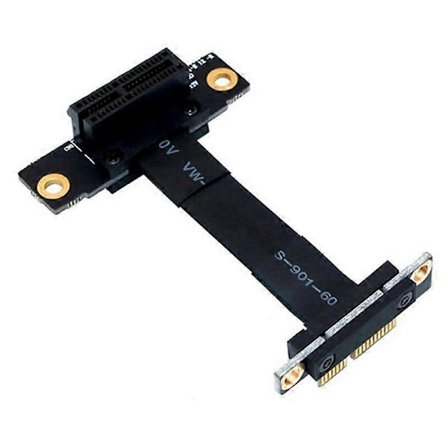 PCIE X1 Riser Kabel Dobbelt 90 Graders Ret Vinkel PCIe 3.0 X1 Til X1 Forlængerkabel 8Gbps PCI 1X Riser