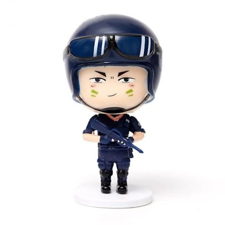 Docka, SWAT, POLICE tecknad modell, bildekoration, heminredning, tårtdekoration