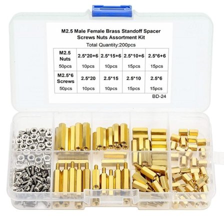 200 st Hane Hona Hex Mässing Spacer Standoff Skruvmutter