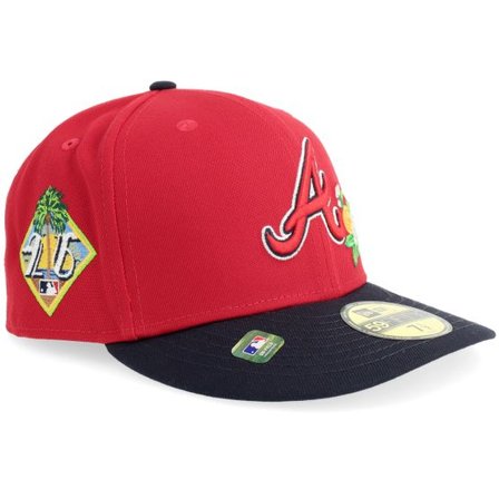New Era - MLB Röd fitted Keps - Atlanta Braves Florida MLB St 59FIFTY Red/Navy Curved Fitted @ Hatstore