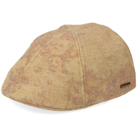 Stetson - Beige flatcap Cap - Texas Toyo Khaki Flat Cap @ Hatstore