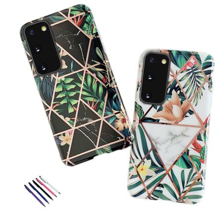 Samsung Galaxy S20 - Skal / Skydd / Geometriskt Svart