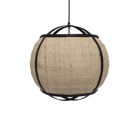 Riippuvalaisin, 42x42x39cm, Luonnonköysi ja bambu