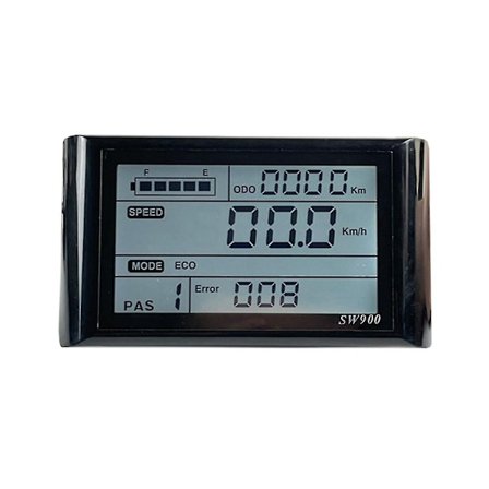 Ebike SW900 LCD Display Kontrol Elektrisk Cykel Speedometer Vandtæt Stik Optager Kontrol/Indstillinger 24-72V-C3-Perfekt