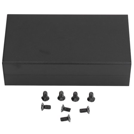 Elektrisk boks i aluminiumslegering, effektforstærker, projekthus, delt kabinet 58x110x200mm matsort