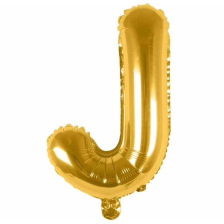 Brev ballong gull 80cm store bokstaver: j