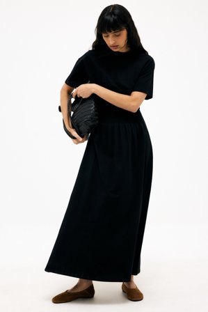 NA-KD kurzärmeliges Kleid mit markierter Taille - Alltagskleider - Schwarz - XL