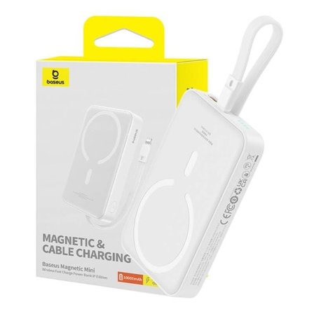 Powerbank Baseus Magnetic Mini 10000mAh, Lightning 20W MagSafe (vit)