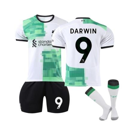 Liverpool Bortetrøye 2023/24 #9 Darwin Fotballtrøye 18 (100-110CM)