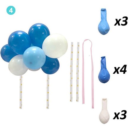 Ballongkake Topper Bursdagsbarn 4 4