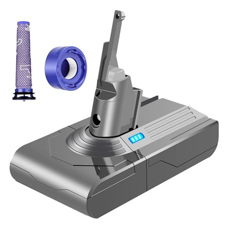 21.6V V8 Batteriadapter+Forfilter+Bakre Filter Erstatning for Dyson V8 Batterier V8 Absolute V8 Animal Støvsuger