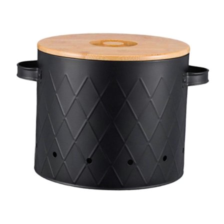 Potatislåda Matförvaringsbehållare med Lock Grönsaksförvaringslåda Köksförvaringsburk för Skafferi Bänk[YJD]