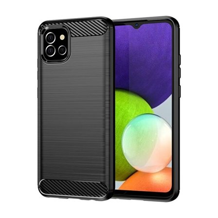 Carbon Case fleksibelt deksel for Samsung A03S EU (166.5) svart