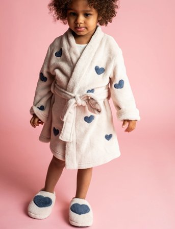 That's Mine Mace Bath Robe - Beige - 5-6Y