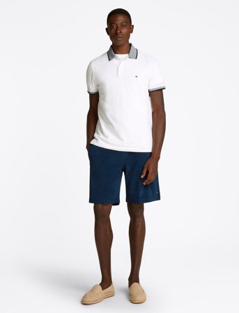 Tommy Hilfiger Linen Pique Reg Polo - White - XXXL