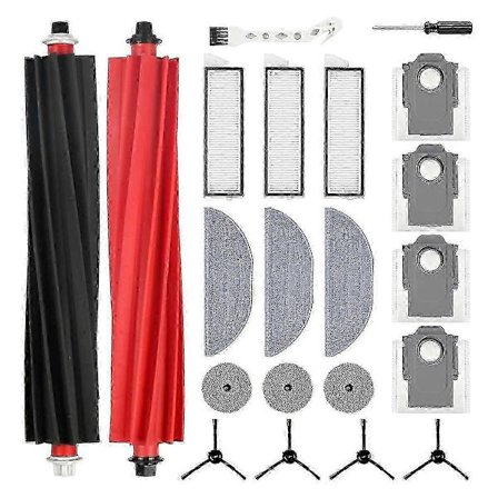 Tillbehörssats för S8 MaxV Ultra Robotdammsugare Rulle Sidoborste Filter Moppduk Dammpåse