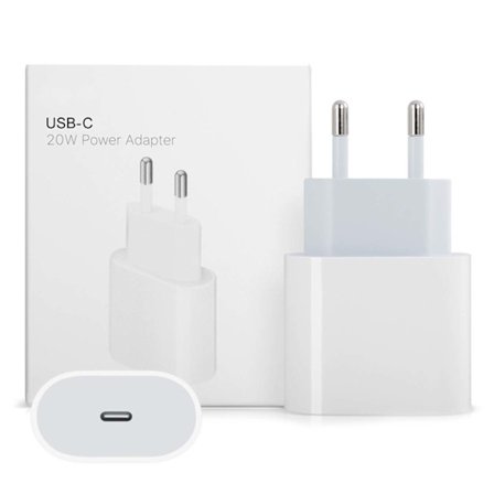 20W USB-C Snabbladdare för Vägguttag i Vitt - Kompatibel med iPhone