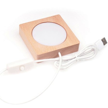 LED Display Base Krystallglass Lys Base Stativ Tre LED Display Stativ for Kunst (LGL)