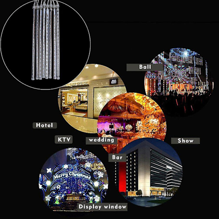 50 cm Meteoriittisuihku Sade 8 Putki LED-Valo Ulkovalo