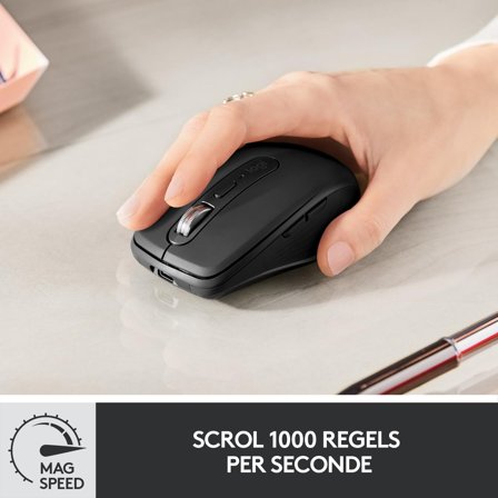 Logitech MX Anywhere 3 - mus - Bluetooth, 2.4 GHz - grafitt