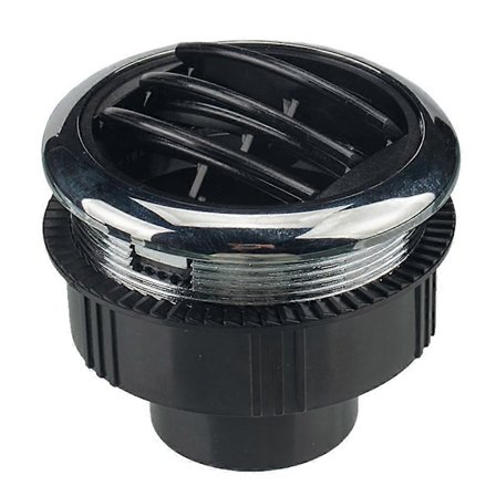 A/C Rund Luftkonditioneringsventil Utlopp Elektropläterad för RV Buss Elbil Husvagn Diameter 87mm/75mm Rörstorlek 46mm