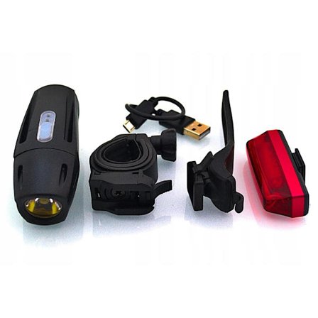 Sæt med genopladelige LED-cykellygter fra XC