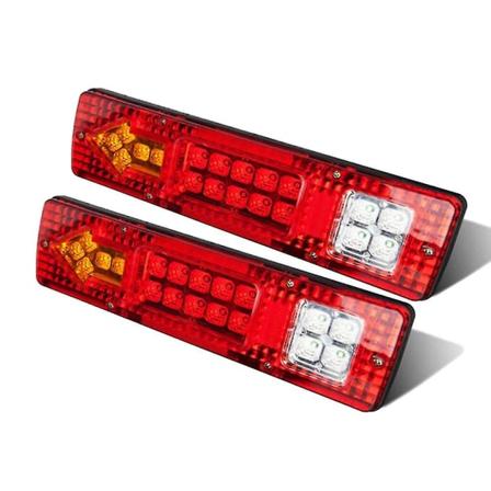 2 stk Bil 19 Led Vandtæt Baglygte Trailer Lastbil Bag Blinklys Stoplys