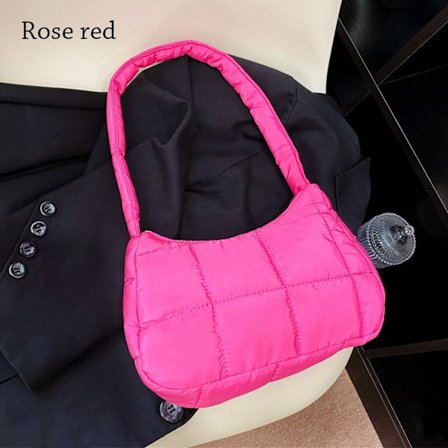 Tikatut käsilaukut Puuvillapehmustetut laukut ROSE RED - spot ale