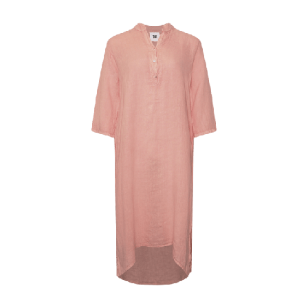 Tiffany 18970p, Long Shirt Dress With Pocket, Linen - New Rose Klänningar Dam Rosa M/L