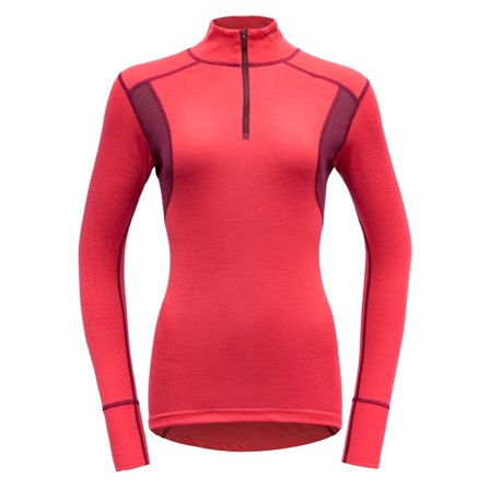 Devold Hiking Woman Half Zip Neck Women base layer tops Red S