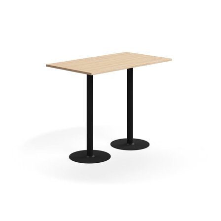 Stół barowy VERTICUS, 1400x800x1100 mm, dąb/czarny