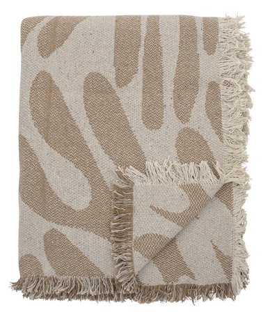 Bloomingville Alk Pledd Resirkulert-Bomull Brun_130x160