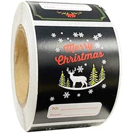 300 st/rulle juldekaletiketter