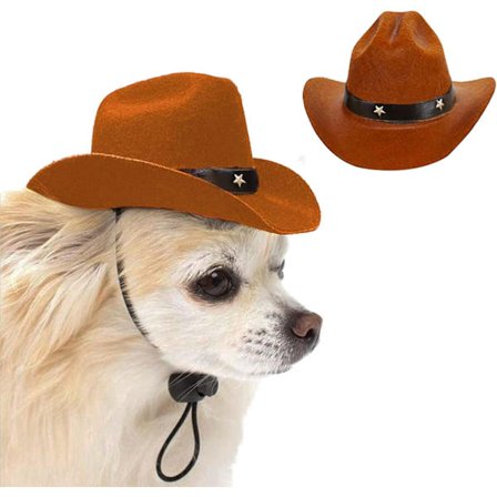 Cowboyhatt for kjæledyr, Cowboykostyme for hund eller katt, Festdekorasjon