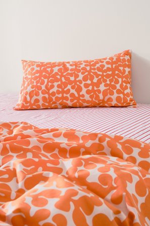 Jotex - Putetrekk 50x90 Cm Økologisk Fersken/oransje - KNOTA - Kjøp Putevar hos Jotex