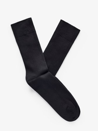 John Henric Men's Schwarze Gerippte Socken Size Onesize