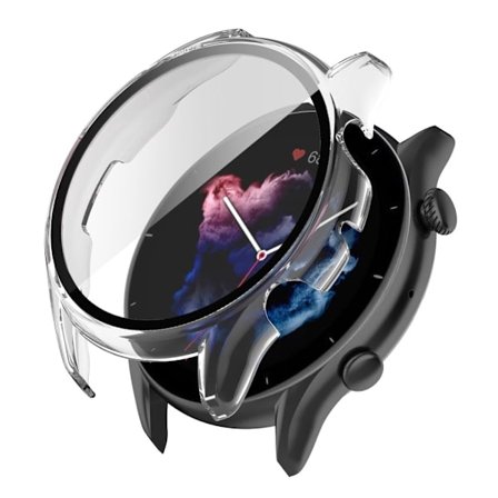 Amazfit GTR 3 / GT3 Pro runko + karkaistu lasi - Läpinäkyvä
