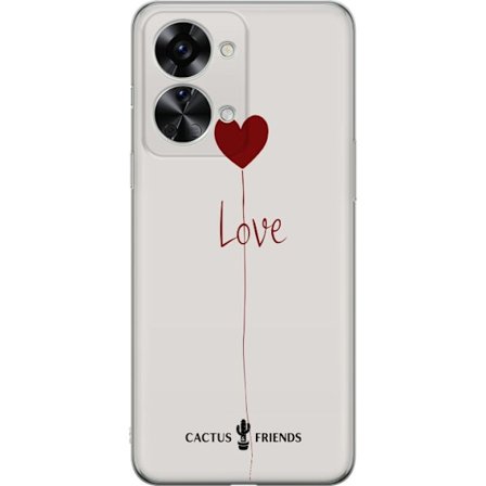 Kompatibelt Mobildeksel til OnePlus OnePlus Nord 2T Cactus and Friends - Love Balloon Minimal