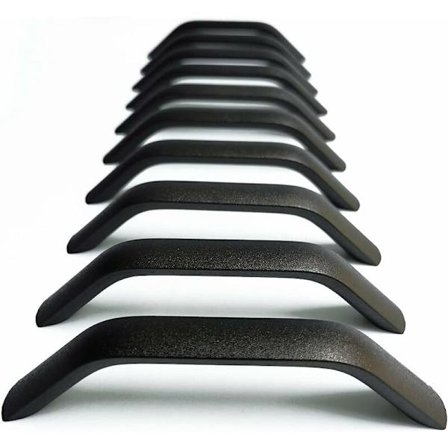 10X Dørhåndtak Skuffeknapper Kjøkkenskap Håndtak Skap Skuff Soverom Møbler Trekk Svart 160mm Senteravstand