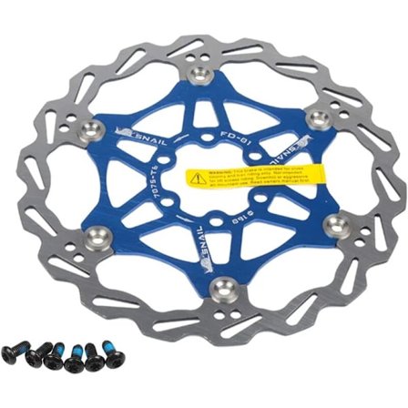 Cykelbremseskive, 160mm Cykelbremseskive, Mountainbike Flydende Bremsskive Center Lock Cykeltilbehør (Blå 160mm)