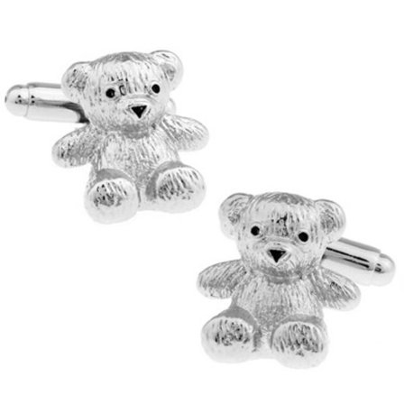 Manschettknappar - Hög kvalitet - Nallebjörn - Mässing - Förälder djur - S