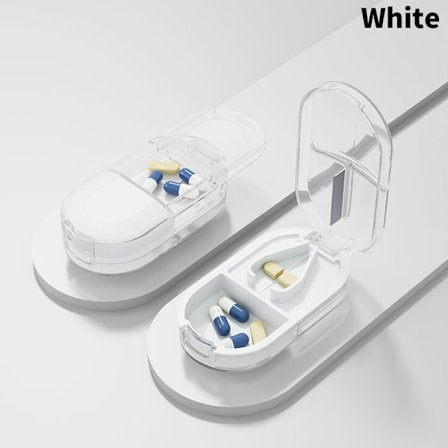 2 i 1 piller medicinkross kvarn grinder splitter mini