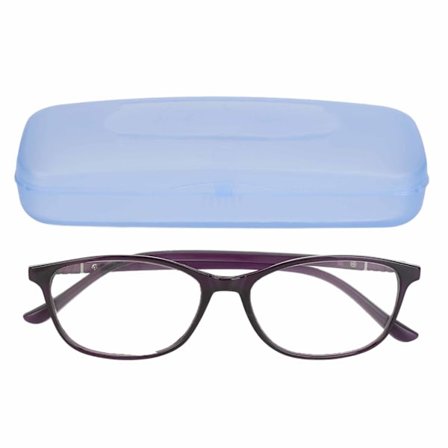 Progressive Multifokale Lesebriller For Menn Kvinner Justerbar Forebygge Øyestress Anti Blå Strålebriller Med Oppbevaringsboks +150 Lilla Ramme