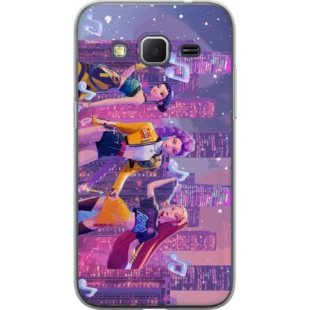 Kompatibelt Mobildeksel til Samsung Samsung Galaxy Core Prime Futuristisk K-Pop Demon Hunters jentegruppe illustrasjon med neonby popkultur estetikk o
