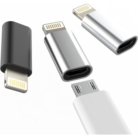 Micro USB til Lightning-adapter (3-pakning)
