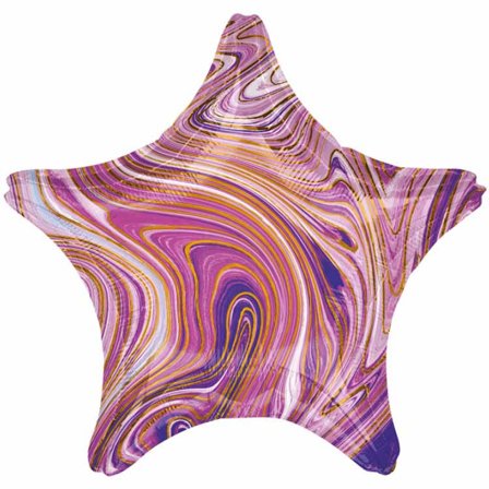 Heliumpallo marmori tähti - violetti